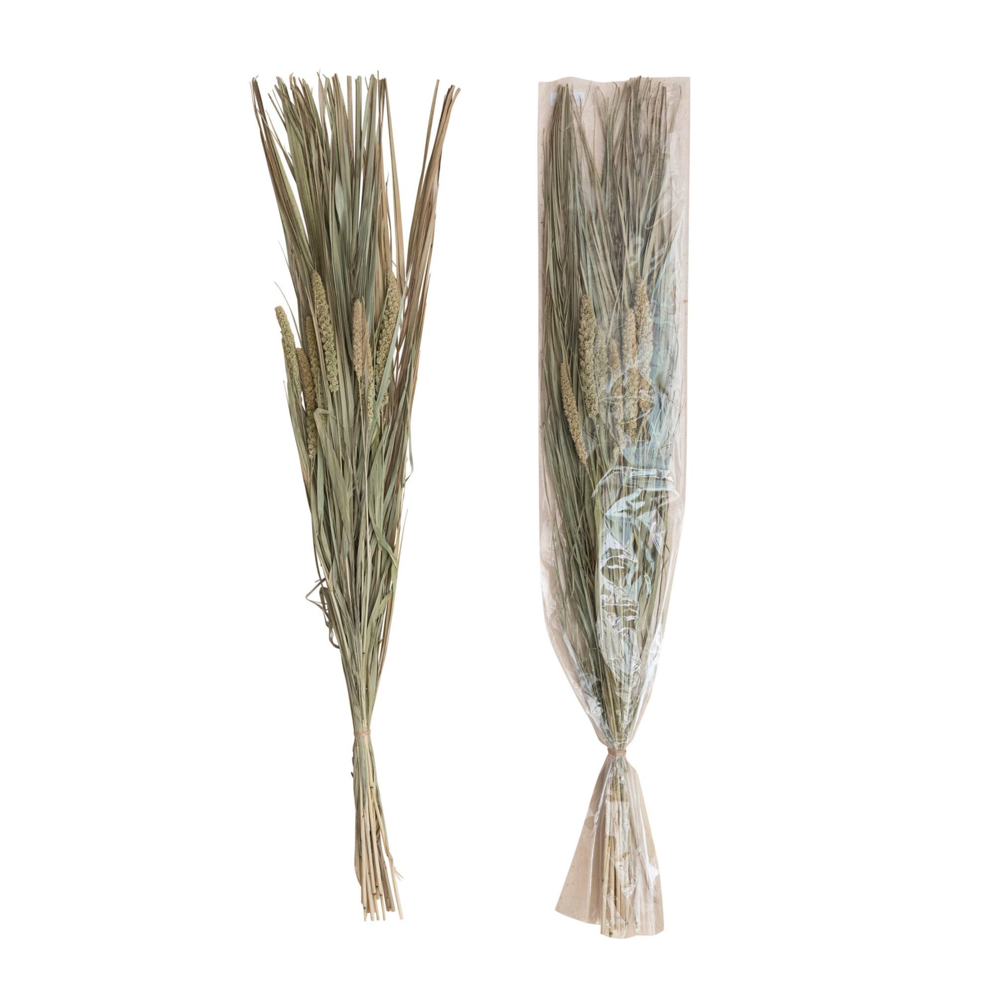 Hello Honey® 38" Dried Natural Canary Grass & Date Palm Bunch